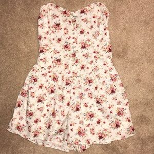 Button up floral romper